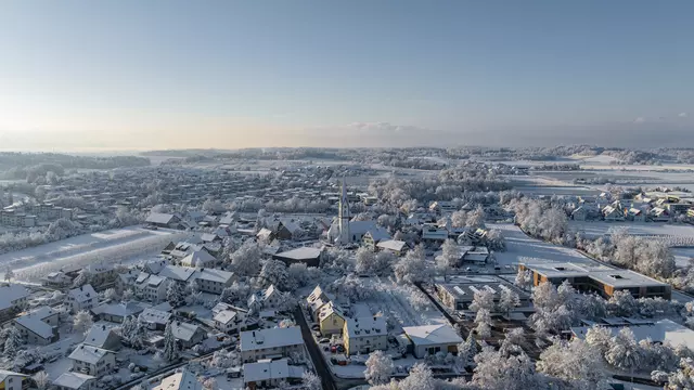 Winter Luftbild von Oberteuringen