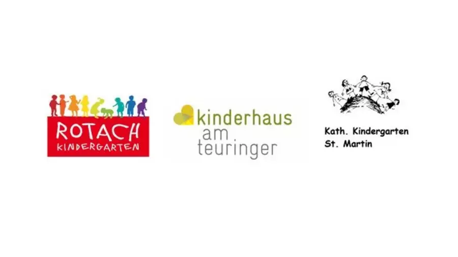 Logos der Kindergärten: Rotachkindergarten, Kinderhaus am Teuringer, Kindergarten St. Martin